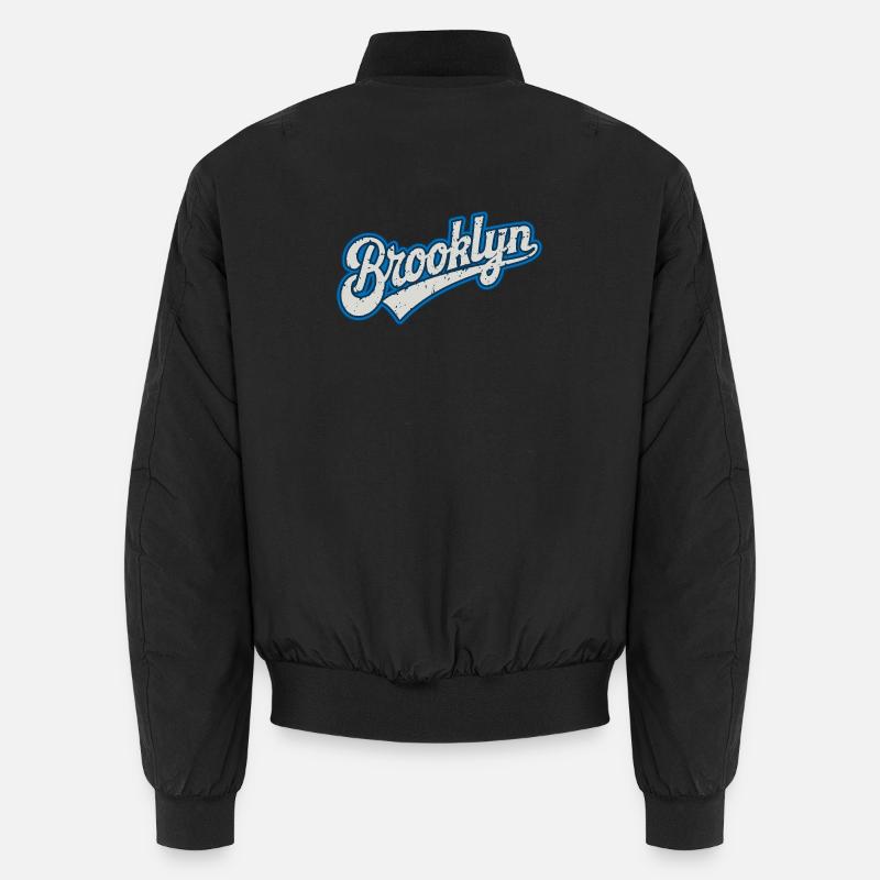 Brooklyn Urban Graphics in Blautönen Unisex Bomberjacke