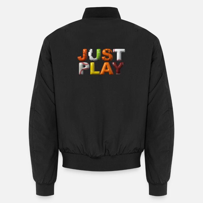 Just play. Don’t overthink it. - Unisex Bomberjacke - Schwarz