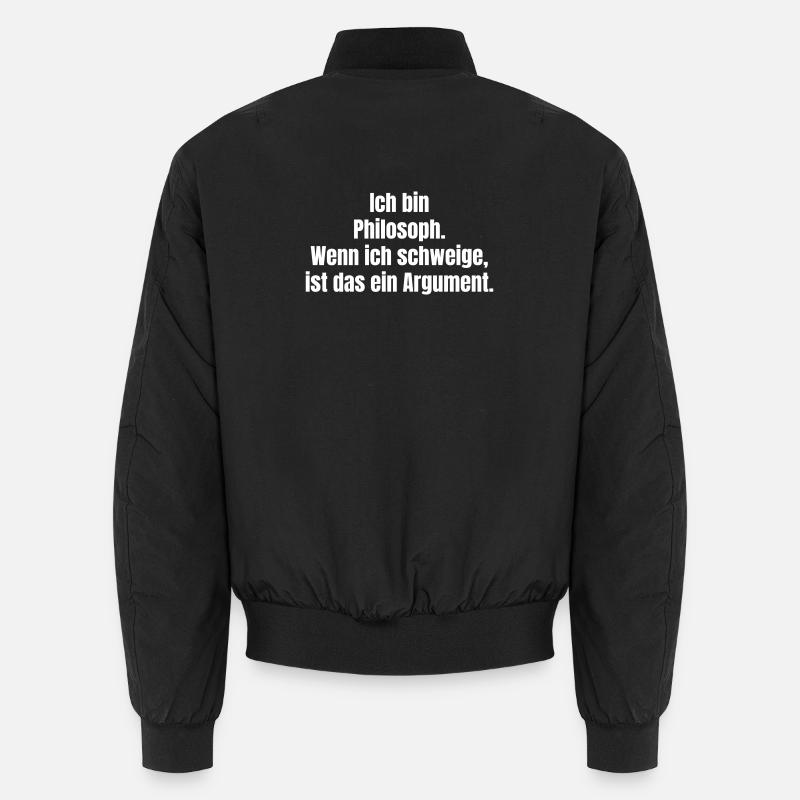 Le silence philosophique comme argument - Bomber unisexe - noir