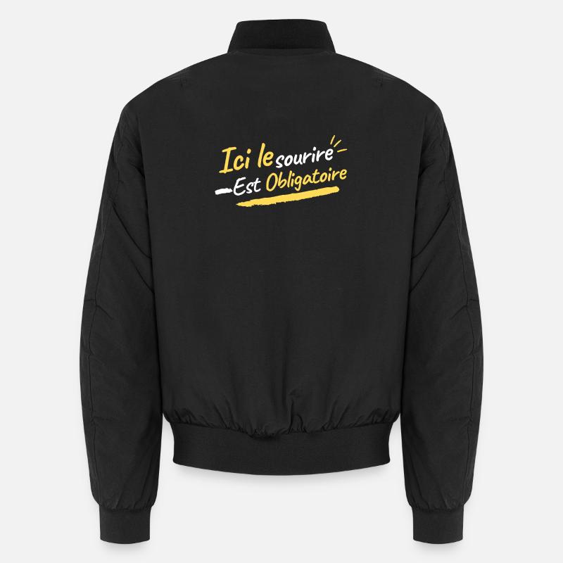 Here the smile is mandatory – Good mood gara Unisex Bomber Jacket