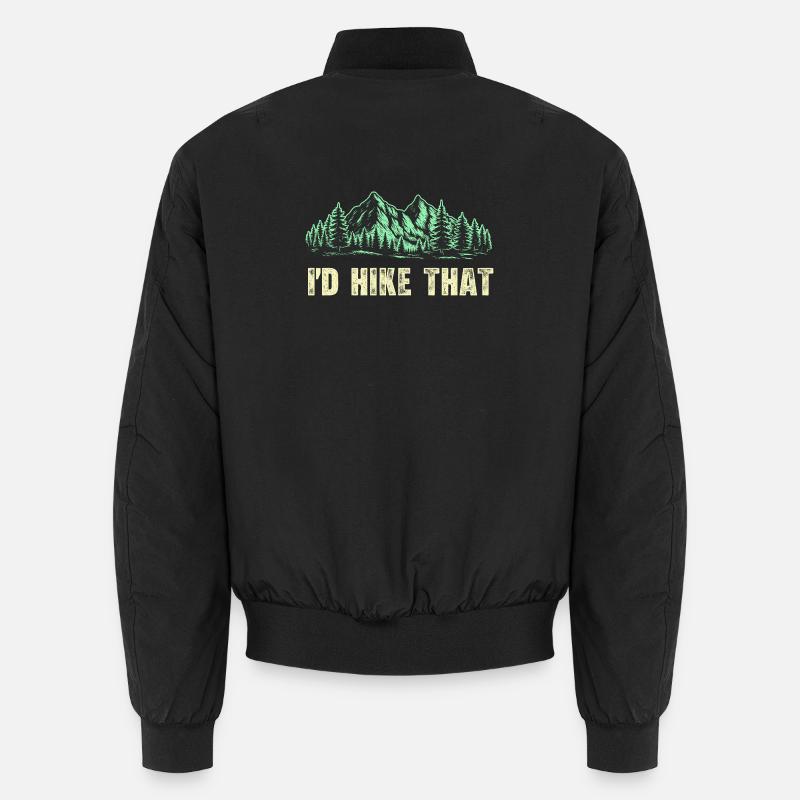 Ich würde diesen mutigen lustigen Wanderspruch draußen wandern Unisex Bomberjacke