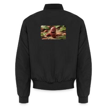 Haricot Rieur Poulet - Bomber unisexe - noir - Dos - AI Model Male 185 light (185cm)