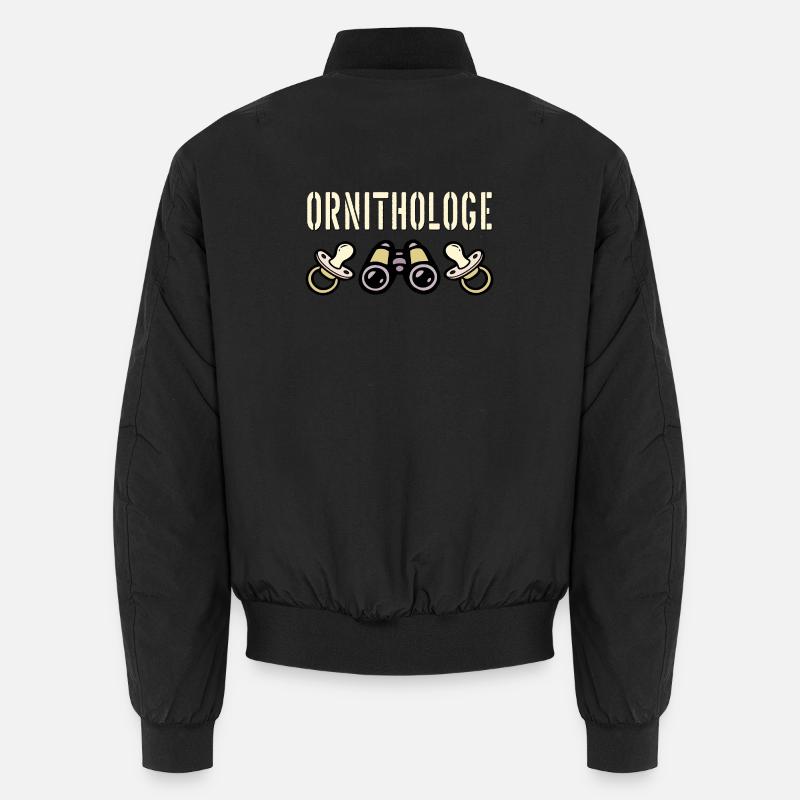 Ornithologist Dad - Announcing Baby - Unisex Bomber Jacket - black