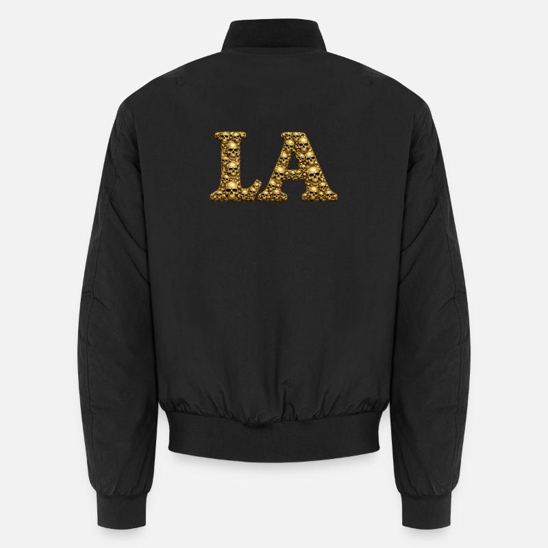 Goldene Schädel LA - Unisex Bomberjacke - Schwarz