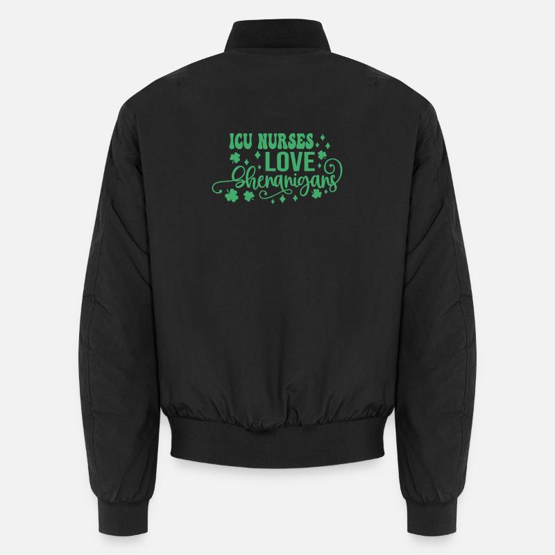 Intensivpflegekräfte lieben Streiche - Unisex Bomberjacke - Schwarz