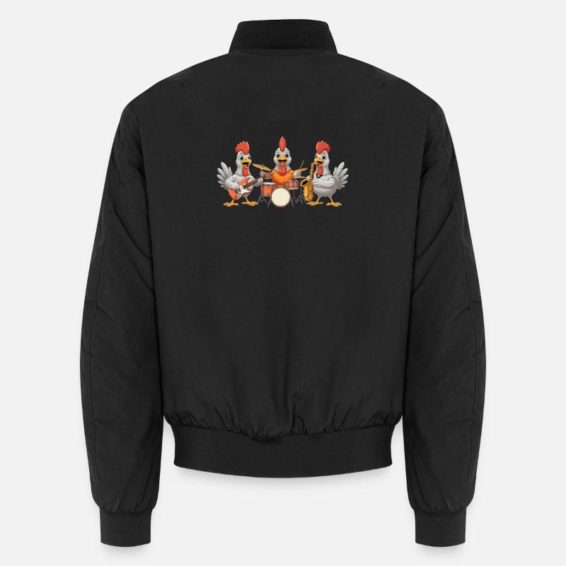 Chickens Music - Unisex Bomber Jacket - black
