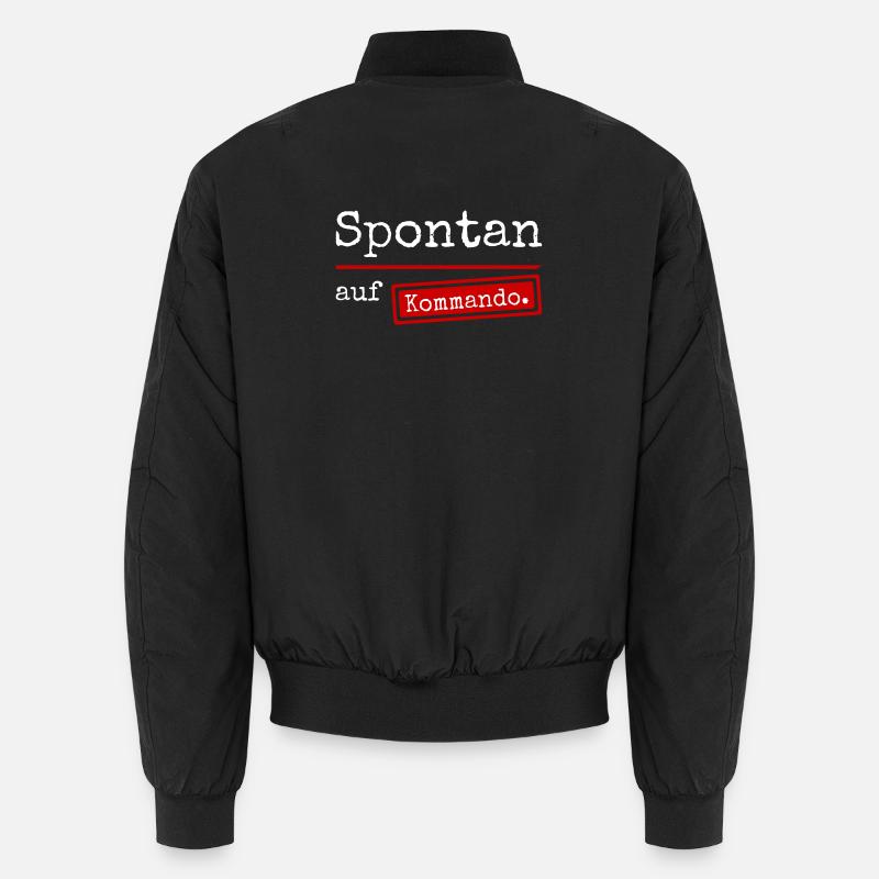 Spontan auf Kommando – Stempel - Unisex Bomberjacke - Schwarz