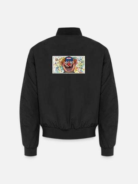 Lachender Fußball Clown - Kroatien - Unisex Bomberjacke - Schwarz