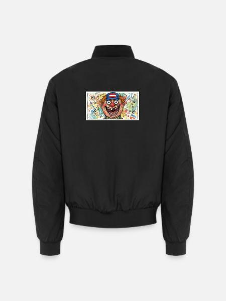 Bunter Fan Clown Fußball-Explosion Österreich - Unisex Bomberjacke - Schwarz