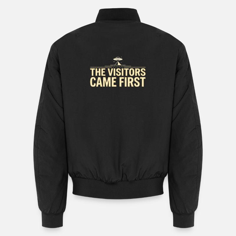 Visitors Came First - Unisex Bomber Jacket - black