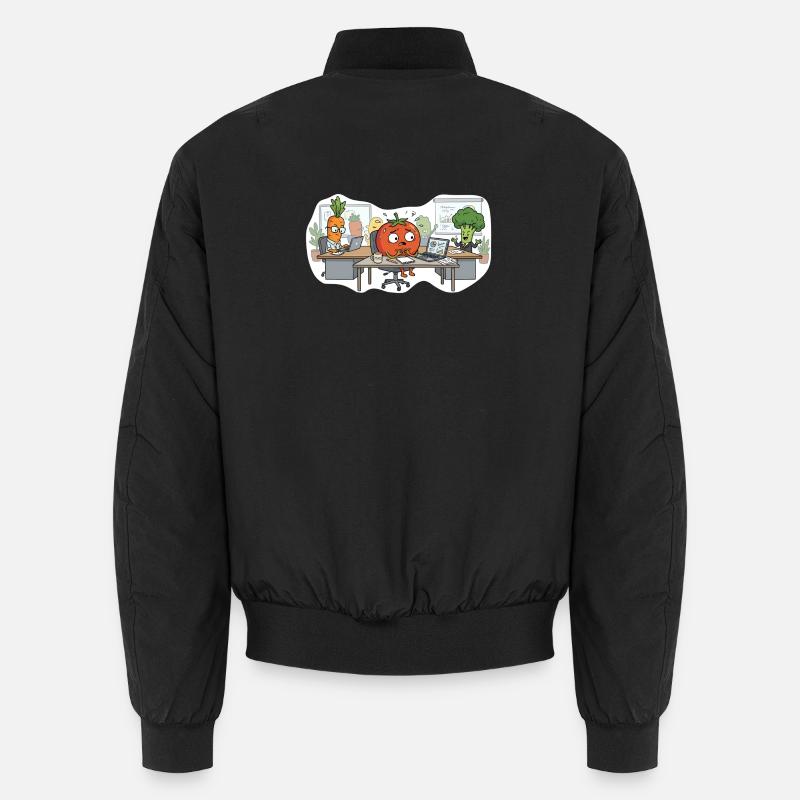 Stressed Tomato – Office Vegetables - Unisex Bomberjacke - Schwarz