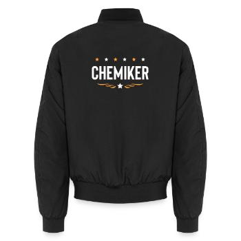 Chemiker Beruf - Unisex Bomberjacke - Schwarz - Hinten - AI Model Male 185 light (185cm)