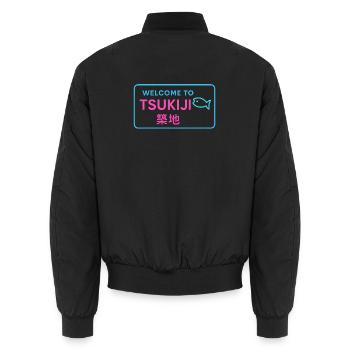 Welcome to Tsukiji - Bomber unisexe - noir - Dos - AI Model Male 185 light (185cm)