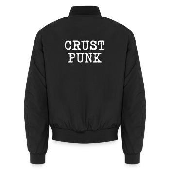Crust Punk - Unisex Bomberjacke - Schwarz - Hinten - AI Model Male 185 light (185cm)