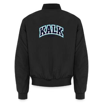 KalkPost3 - Unisex Bomber Jacket - black - Back - AI Model Male 185 light (185cm)