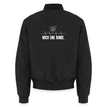 Noch Eine Runde Herzschlag Baum - Unisex Bomberjacke - Schwarz - Hinten - AI Model Male 185 light (185cm)