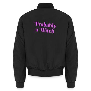 Probably Witch - Unisex Bomberjacke - Schwarz - Hinten - AI Model Male 185 light (185cm)