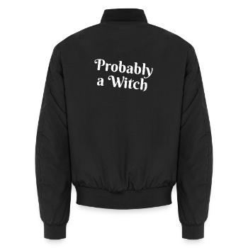 Probably Witch - Unisex Bomberjacke - Schwarz - Hinten - AI Model Male 185 light (185cm)