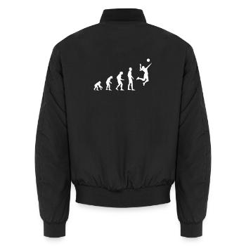 Volleyball Geschenkidee - Unisex Bomberjacke - Schwarz - Hinten - AI Model Male 185 light (185cm)