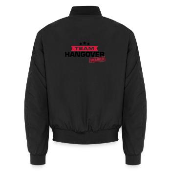 hangover team - Unisex Bomberjacke - Schwarz - Hinten - AI Model Male 185 light (185cm)