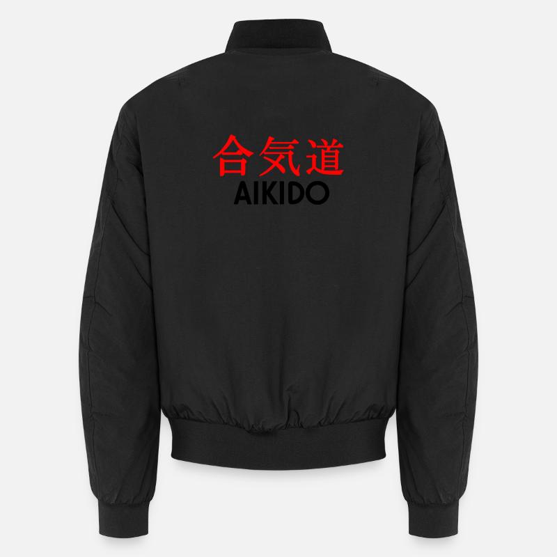 Aikido Kanji - Unisex Bomber Jacket - black