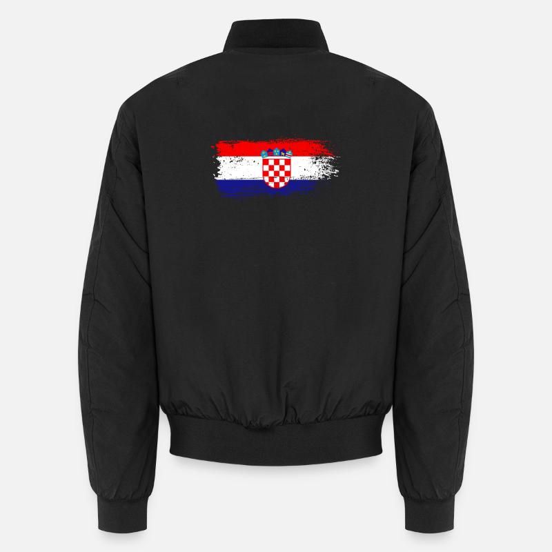 Kroatien Flagge - Unisex Bomberjacke - Schwarz