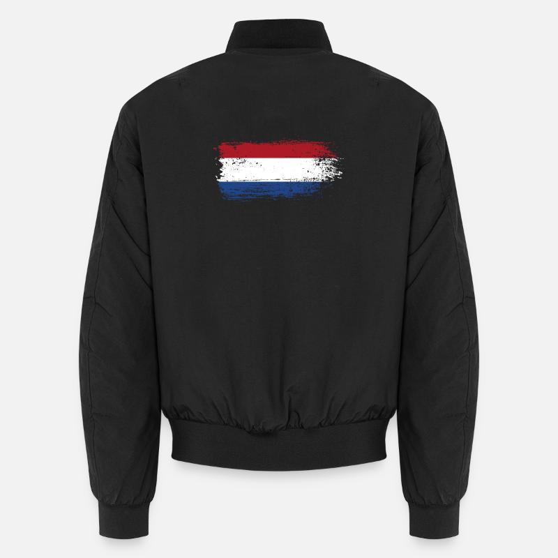 Pinselstrich Holländische Trikolore - Unisex Bomberjacke - Schwarz