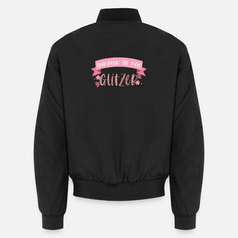 Trampolin ist mein Glitzer Springen Geschenk Unisex Bomberjacke