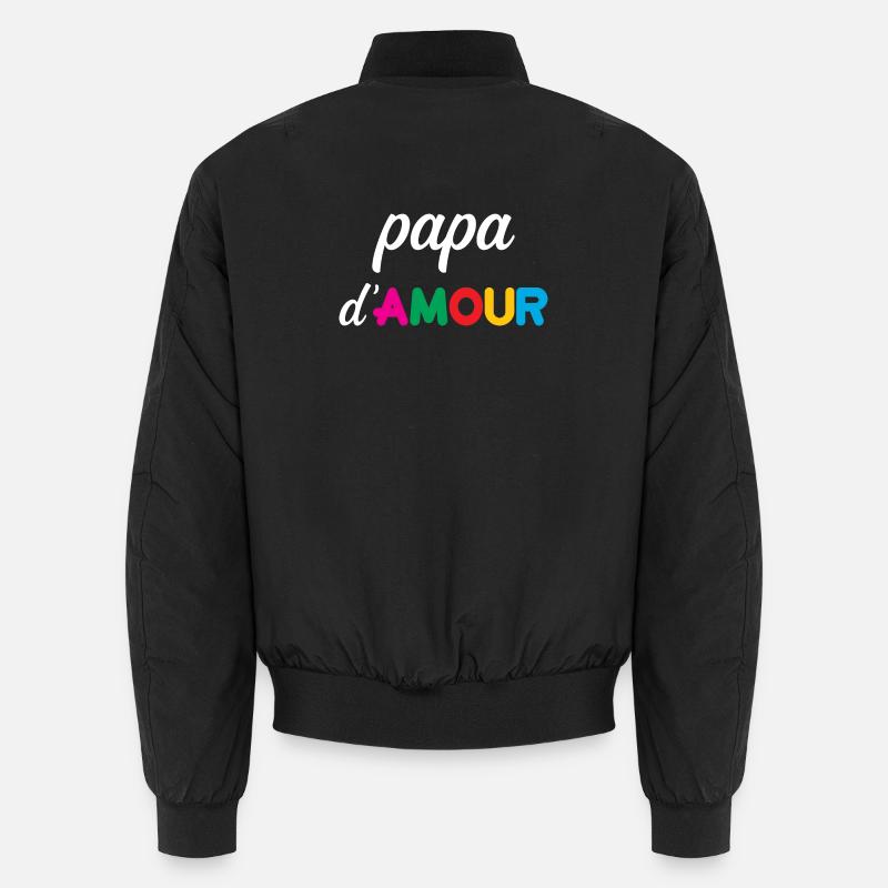 Love Daddy - Father's Day - Unisex Bomber Jacket - black