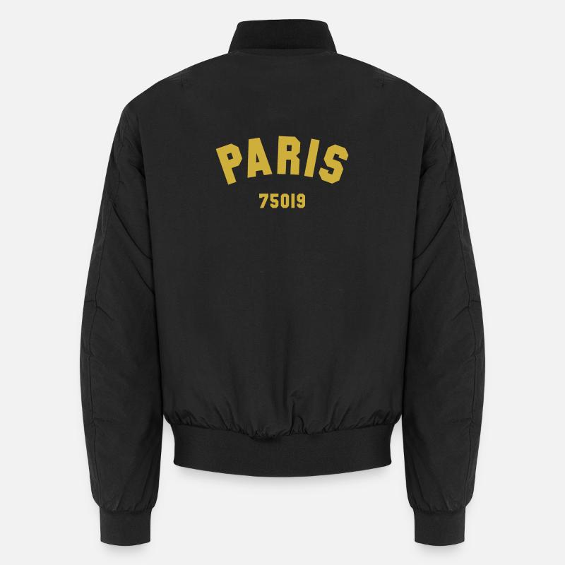 19e arrondissement de PARIS - Bomber unisexe - noir