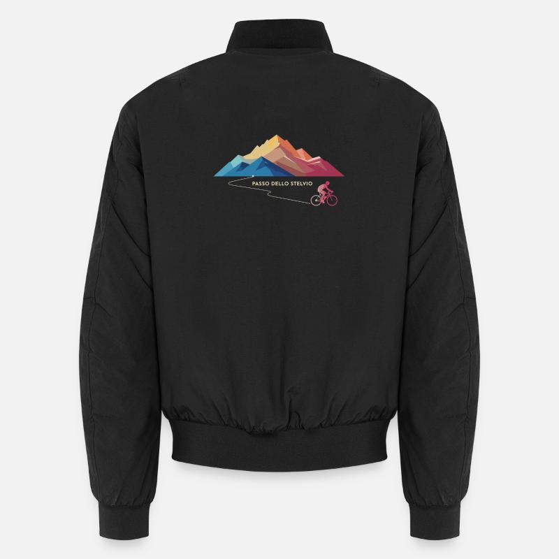 Passo Dello Stelvio Cycling Unisex Bomber Jacket