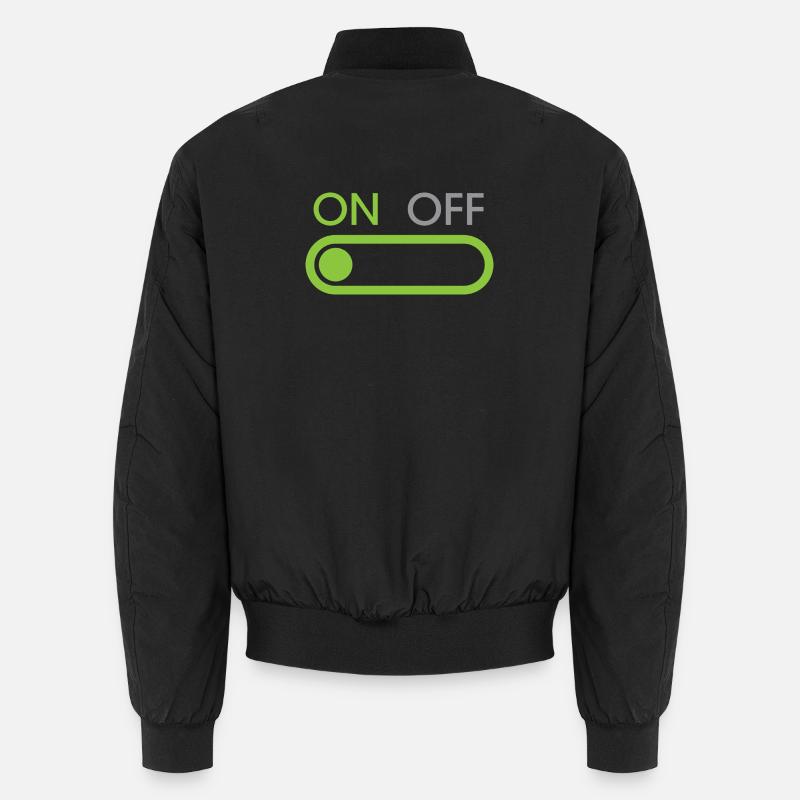on button - Streamer und Gamer - Unisex Bomberjacke - Schwarz