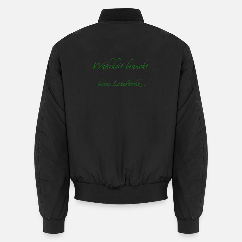 Truth doesn't need volume - Unisex Bomber Jacket - black