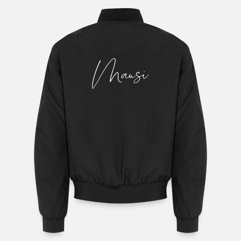 mausi / handschrift design (weiß) Unisex Bomberjacke