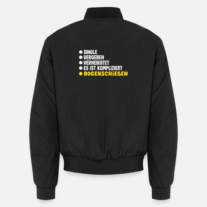 I go archery - Unisex Bomber Jacket - black