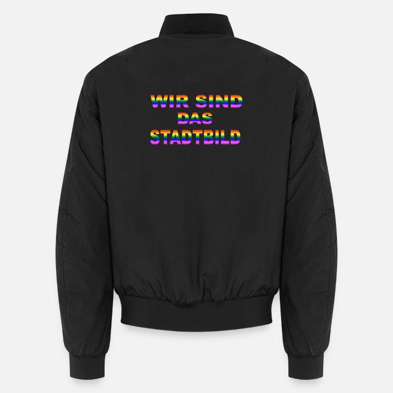 Wir sind das Stadtbild - Unisex Bomberjacke - Schwarz