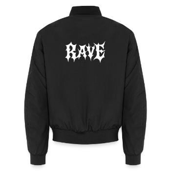 Musique Rave gothique - Bomber unisexe - noir - Dos - AI Model Male 185 light (185cm)