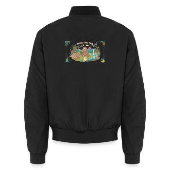 Prehistoric Pals Dino & Friends - Unisex Bomberjacke - Schwarz - Hinten - AI Model Male 185 light (185cm)