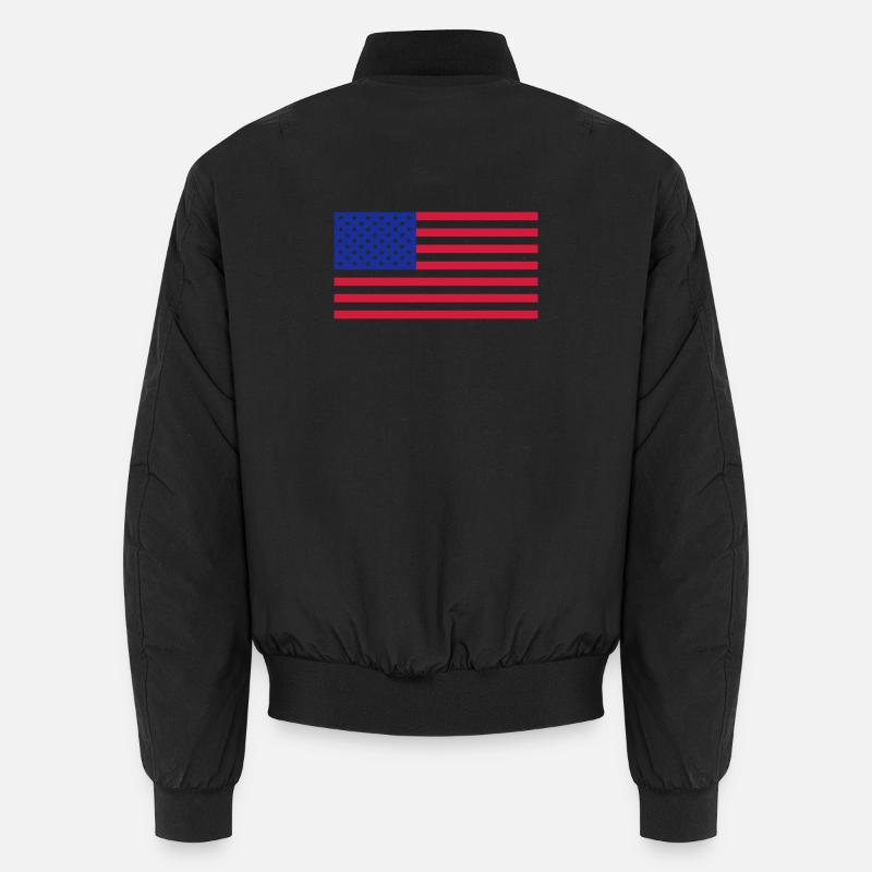 American flag - Unisex Bomber Jacket - black