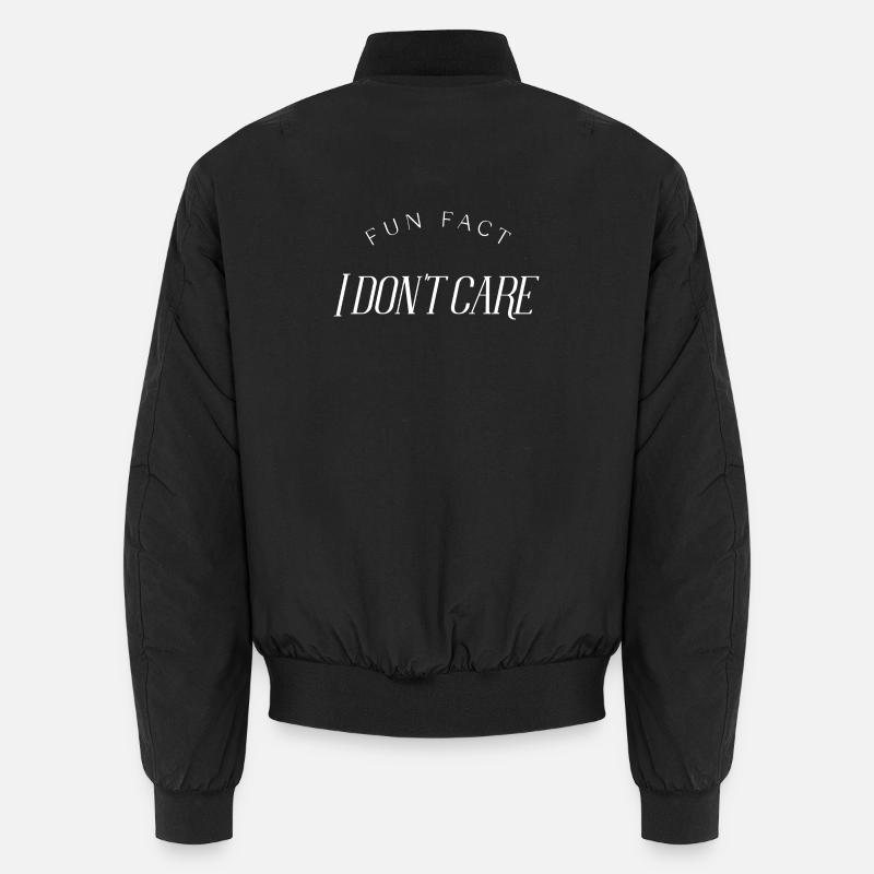 Fun Fact, I don't care - Unisex Bomberjacke - Schwarz