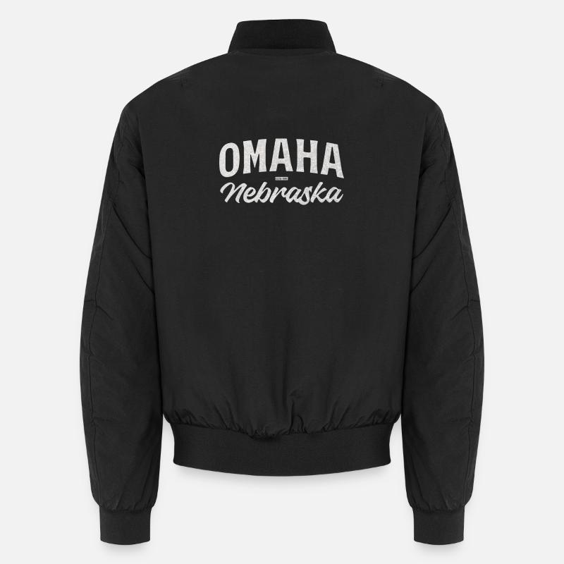 Omaha Nebraska Vintage Script Tee Unisex Bomber Jacket