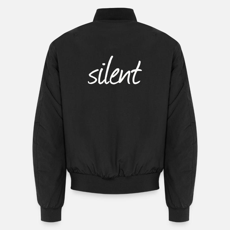 SILENT - Unisex Bomber Jacket - black