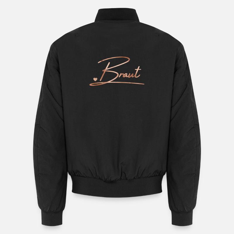 Team Braut! Personalisierbar - Unisex Bomberjacke - Schwarz