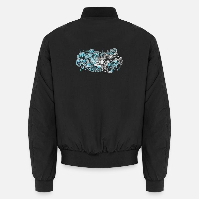 Motif Fleur Bleue Bomber unisexe
