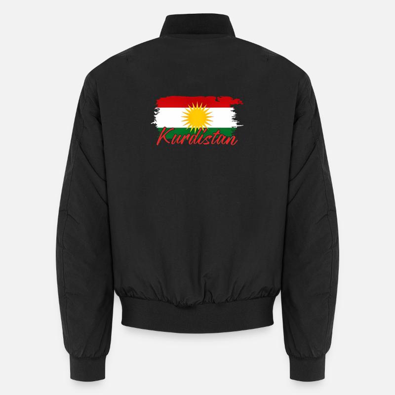 Kurdische Flagge mit Kurdistan Kurden  Unisex Bomberjacke