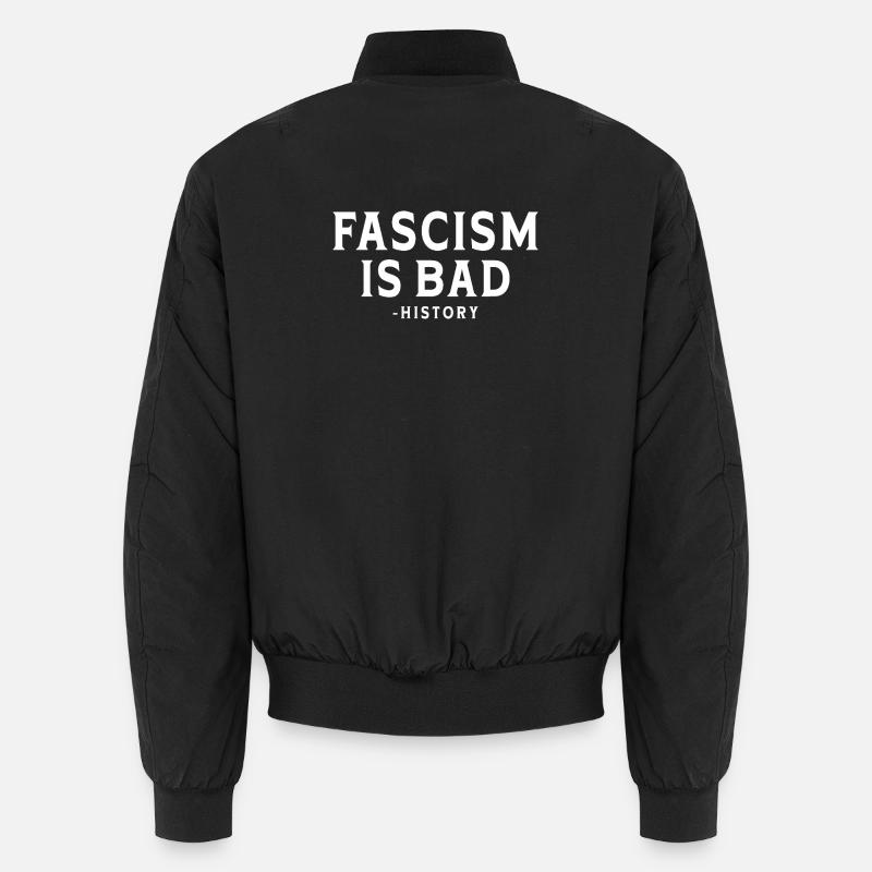 Le fascisme antifa est une mauvaise déclaration antifasciste Bomber unisexe