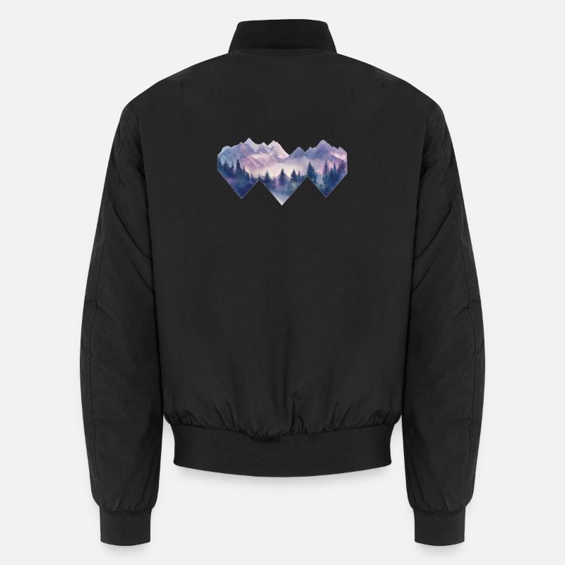 Hiking in the mountains - Unisex Bomber Jacket - black