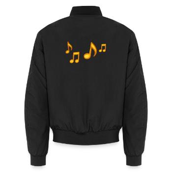 Sunny Notes Illustration - Bomber unisexe - noir - Dos - AI Model Male 185 light (185cm)