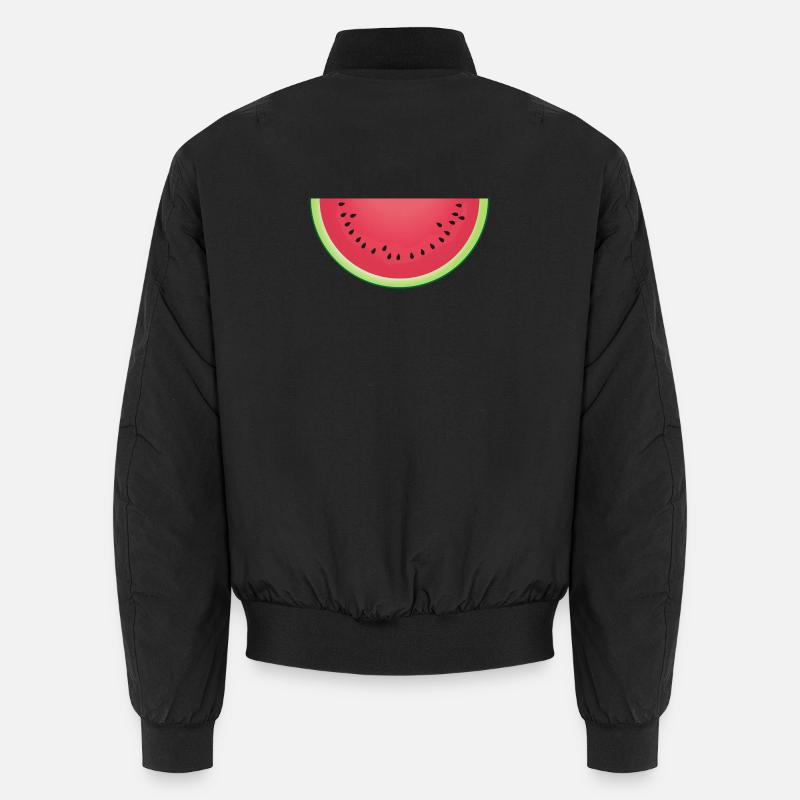 Juicy Watermelon Slice - Unisex Bomber Jacket - black