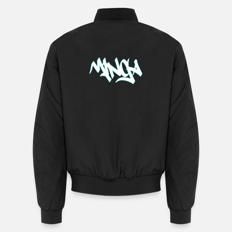 Lettrage Graffiti Mibga Neon - Bomber unisexe - noir